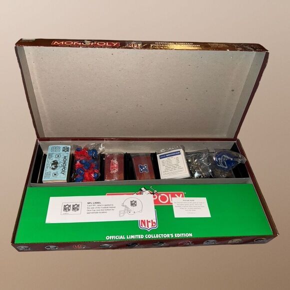 NEW Monopoly NFL Official Limited Collector's Edition Complete Open Box - Picture 3 of 11